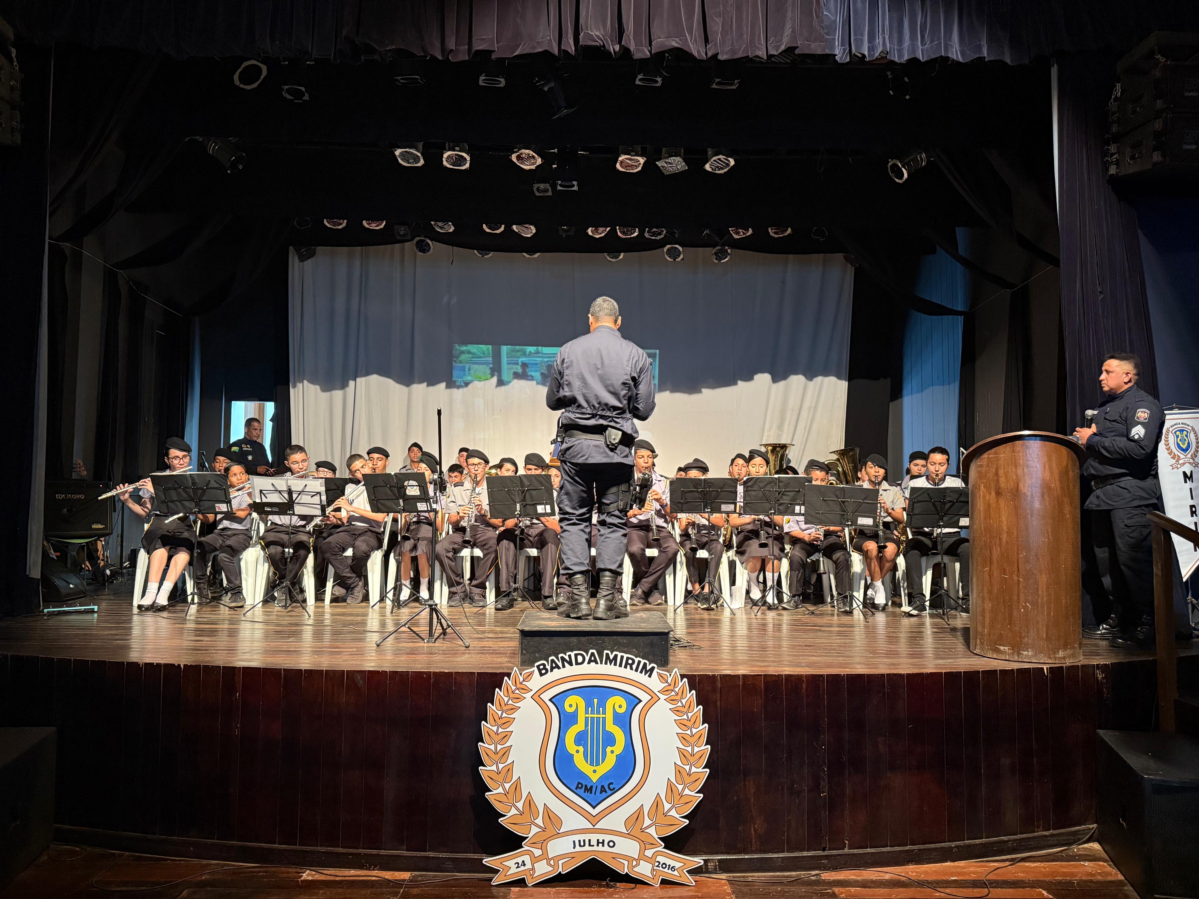 Concerto em alusão aos 9 anos do Projeto Banda Mirim. Foto: Ascom/Pmac