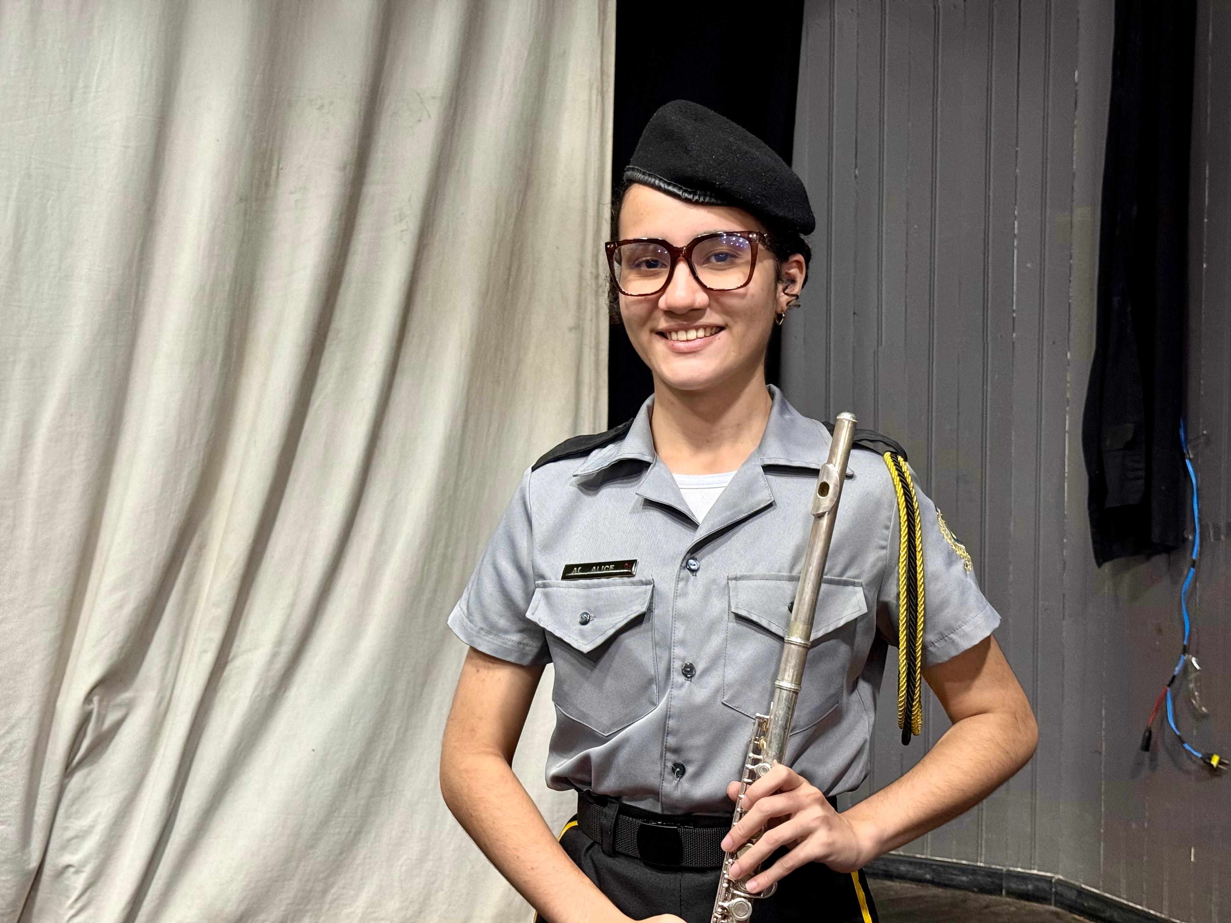 Alice Mariah Lima, uma das alunas participantes do concerto. Foto: Ascom/Pmac