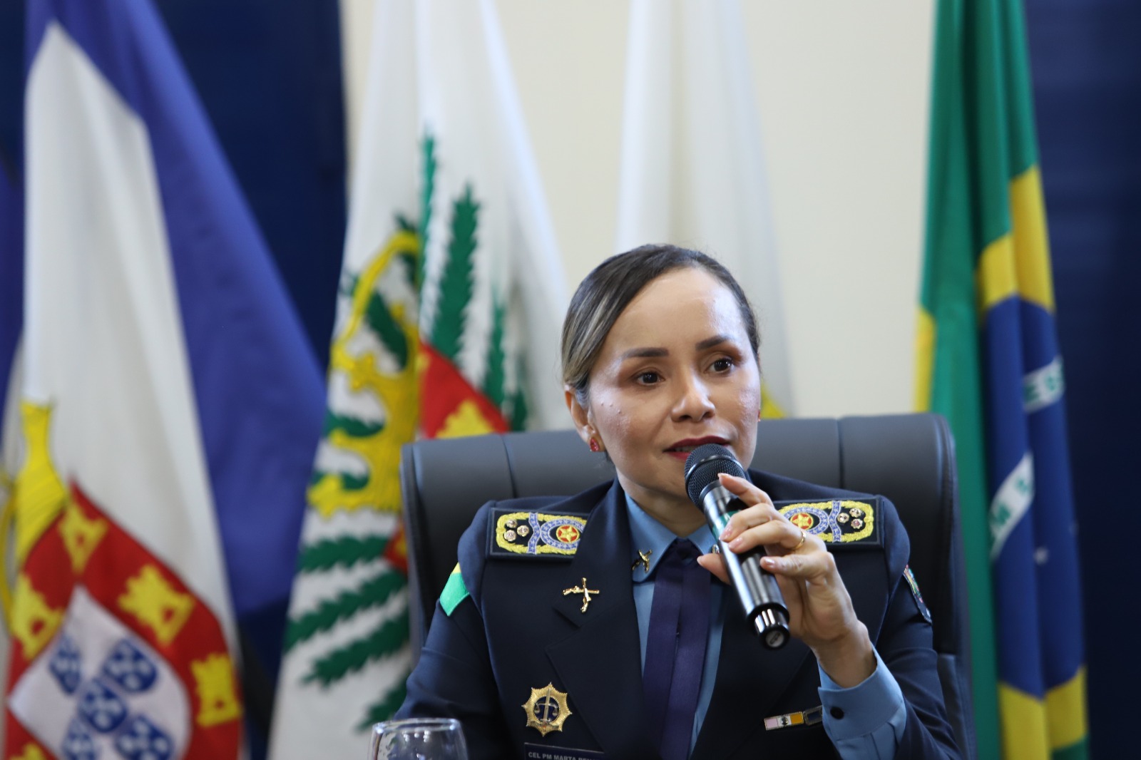 A coronel Marta Renata presidiu a solenidade. Foto: Davi Barbosa/PMAC