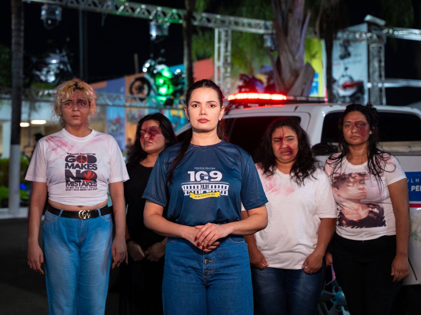 A major Priscila Siqueira, subchefe da Ascom/PMAC, acompanhou de perto a ação. Foto: Jhonatan Santos/PMAC