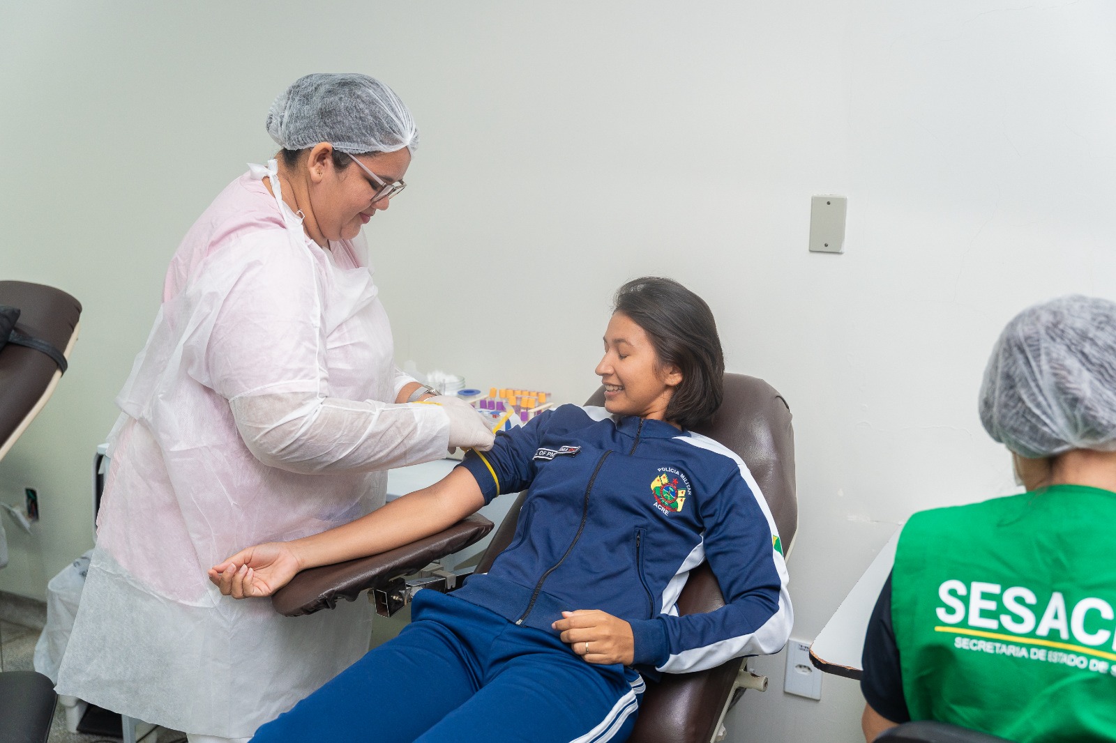 Fátima Madeiro é uma das alunas-oficiais envolvidas na ação. Foto: Matheus Holanda/PMAC