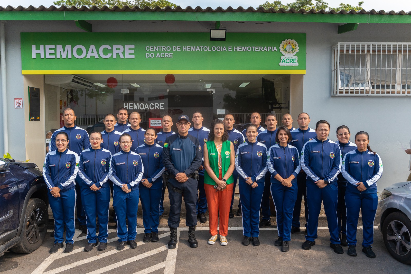 Cerca de 30 alunos-oficiais participaram da ação. Foto: Matheus Holanda/PMAC