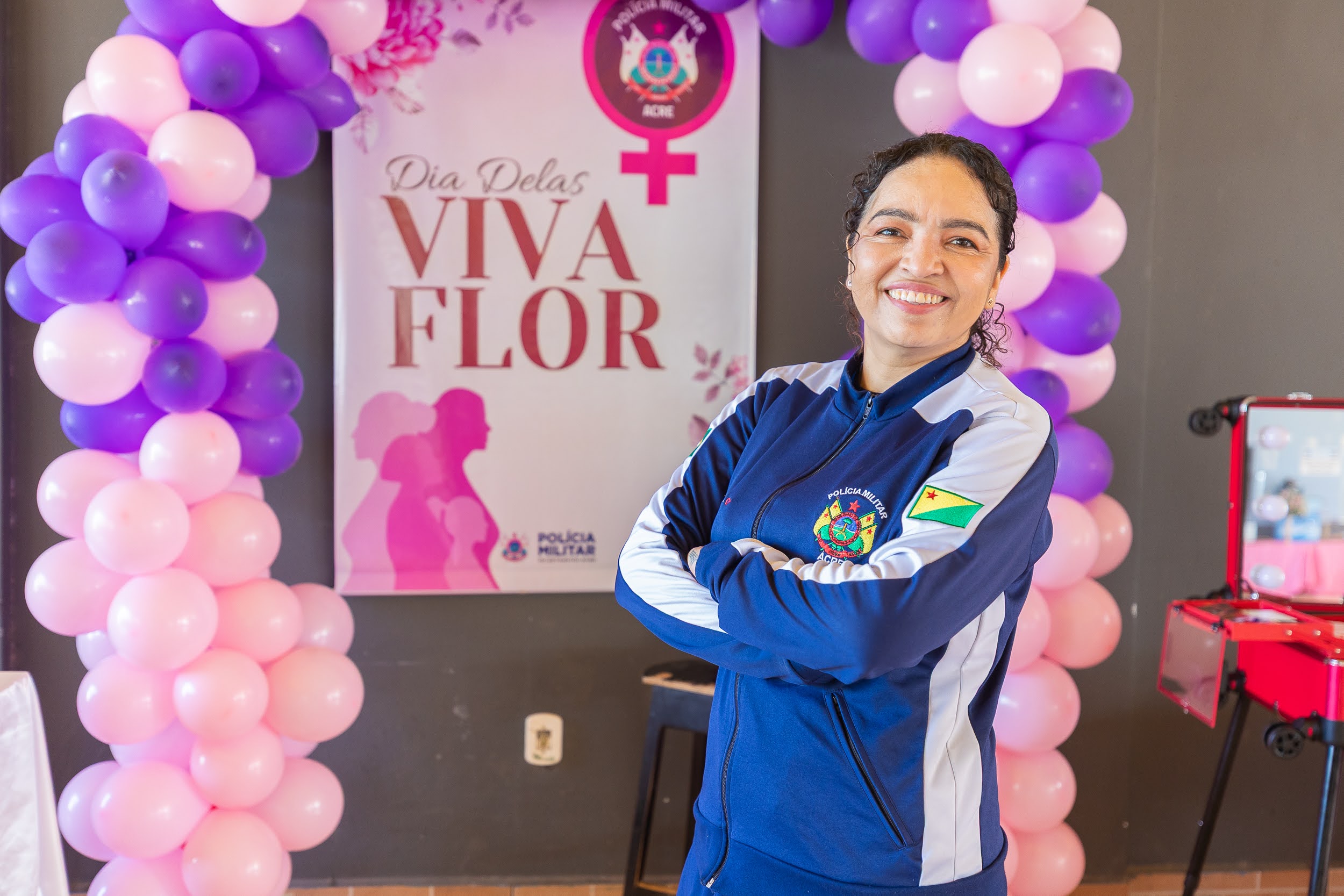 A coordenadora da Patrulha Maria da Penha, tenente-coronel Cristiane Soares.