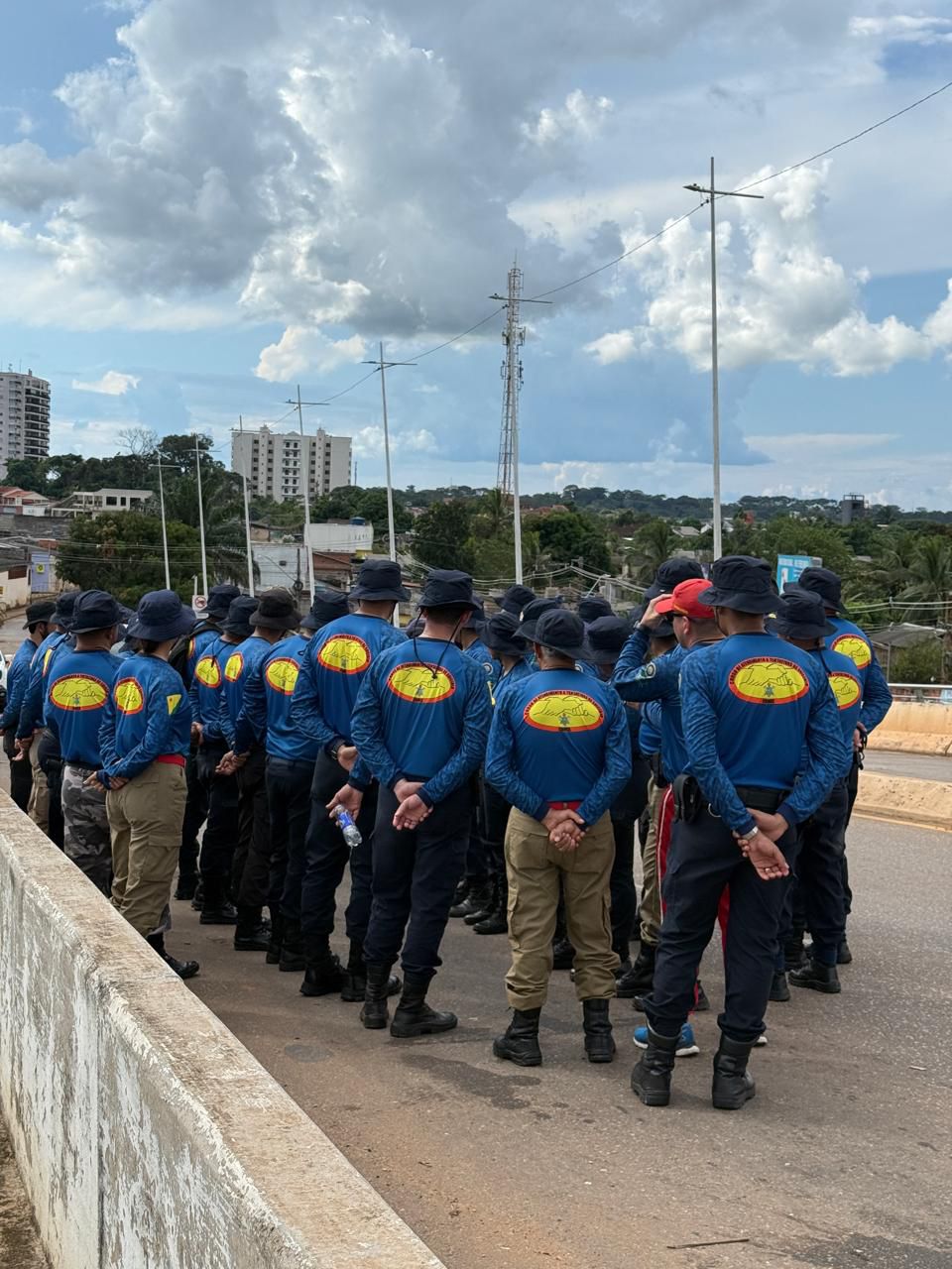 A Simulação foi realizada na quarta ponte, na Avenida Amadeu Barbosa. Foto: Júnior Souza/PMAC.