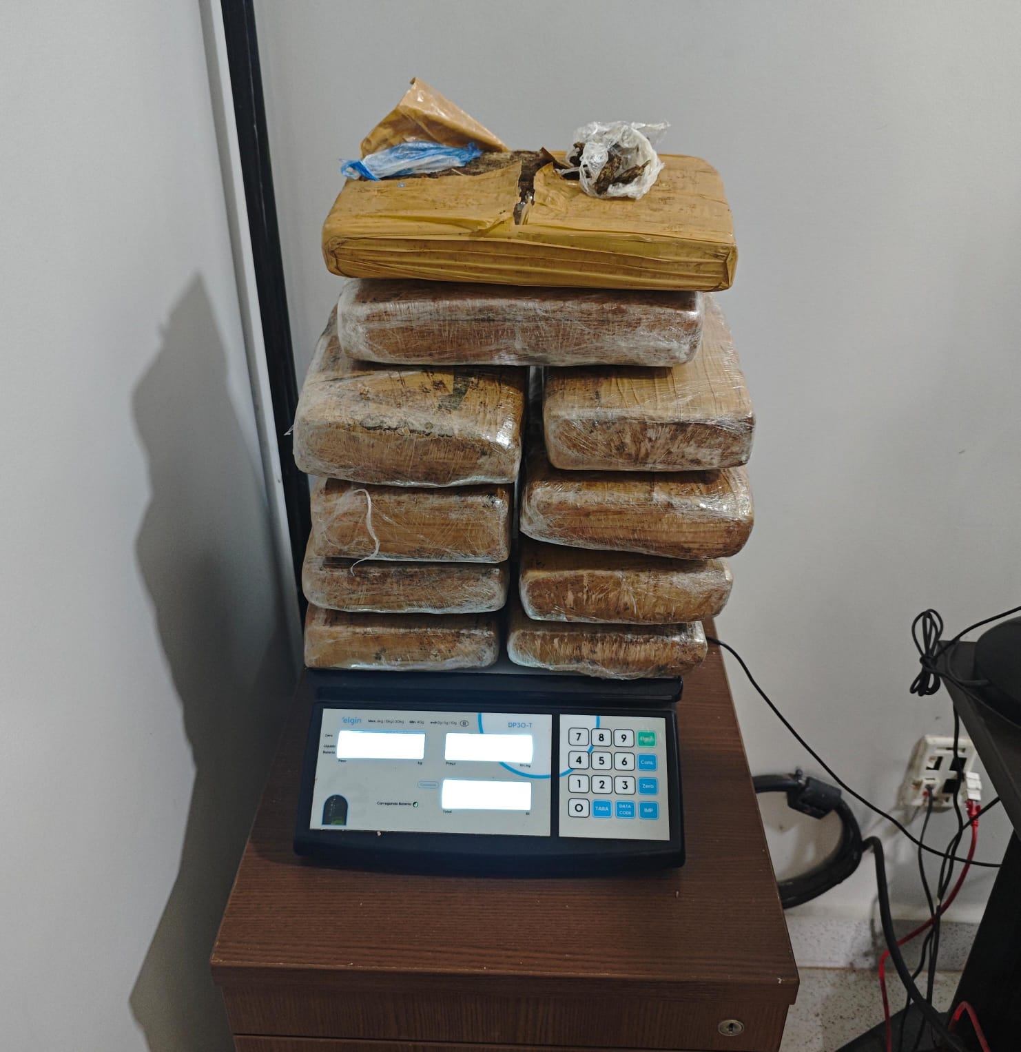 Maconha apreendida. Foto: cedida.