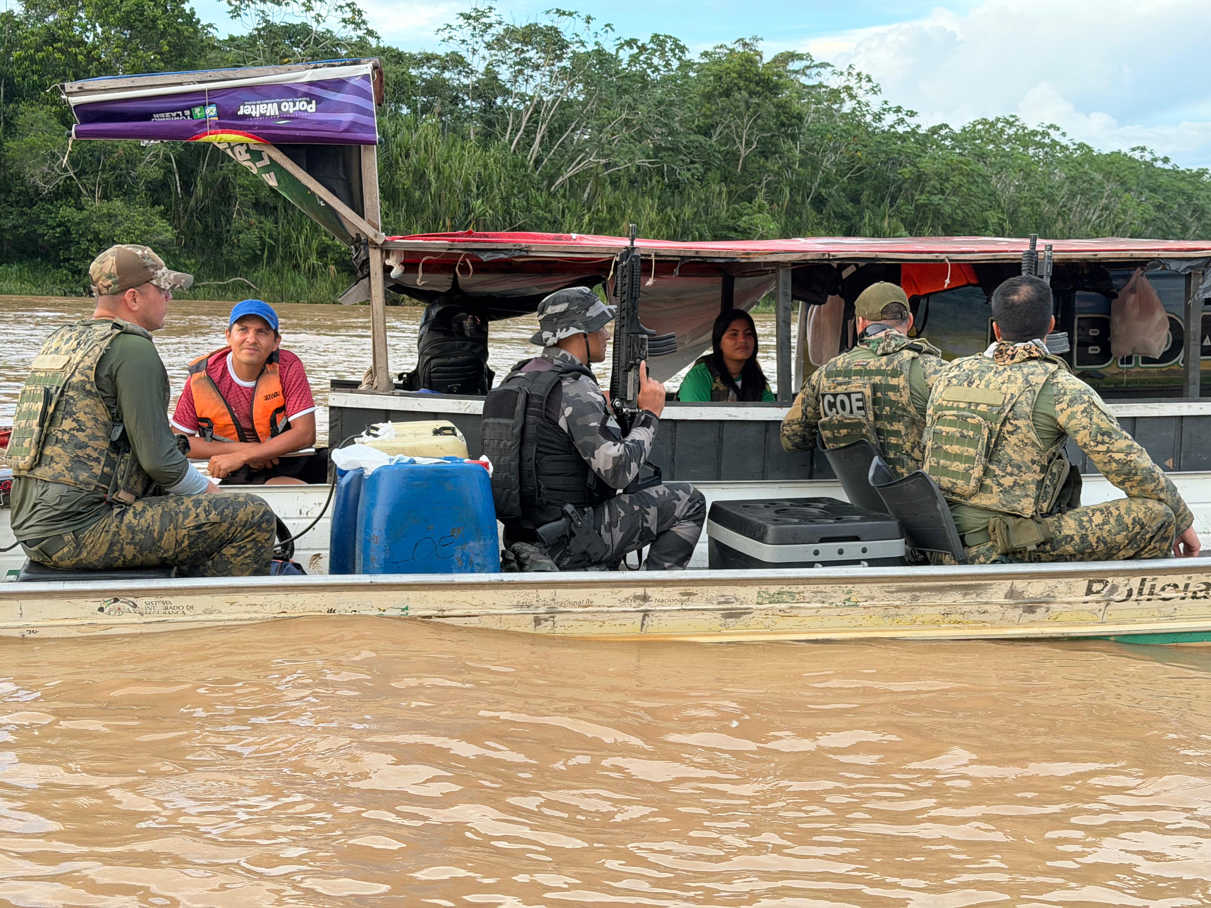 Policiamento fluvial. Foto: cedida.