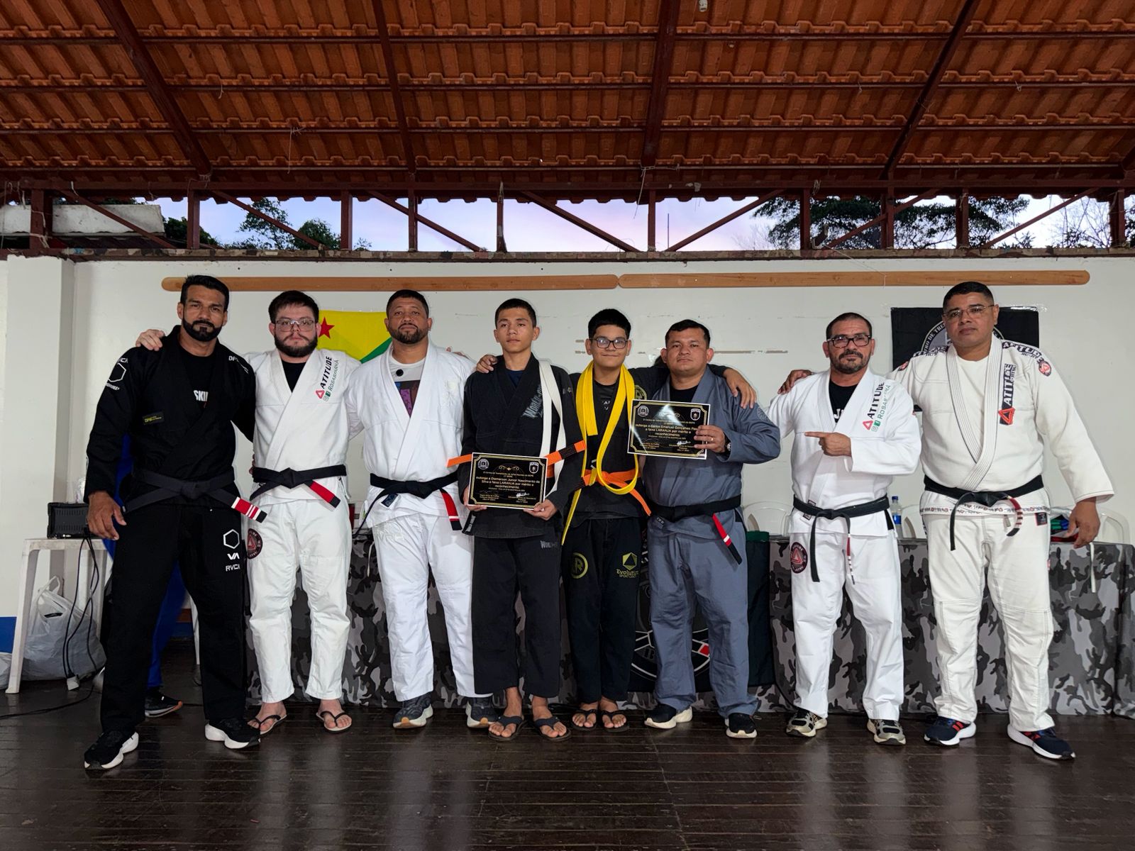 Momento da troca de faixa. Foto: cedida.